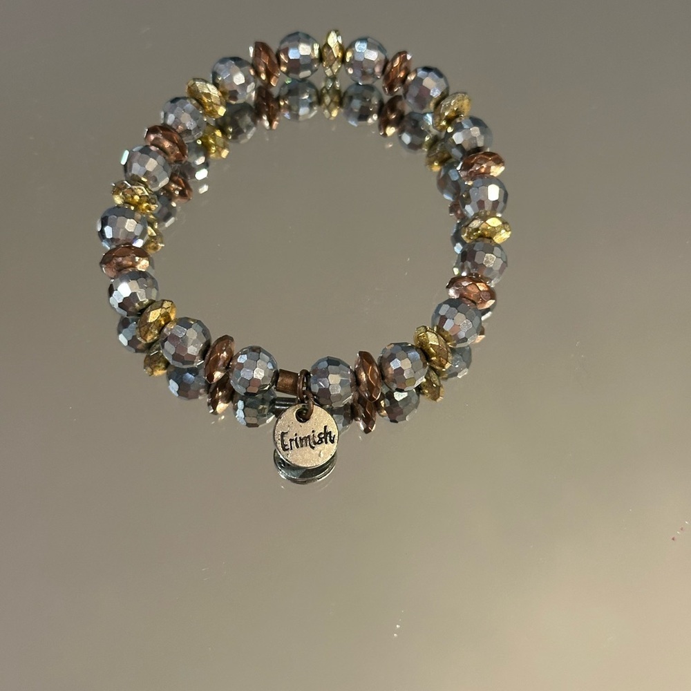 Erimish Silver and Gold Beaded Bracelet ***Bundle & Save on shipping costs! *** - Picture 2 of 6